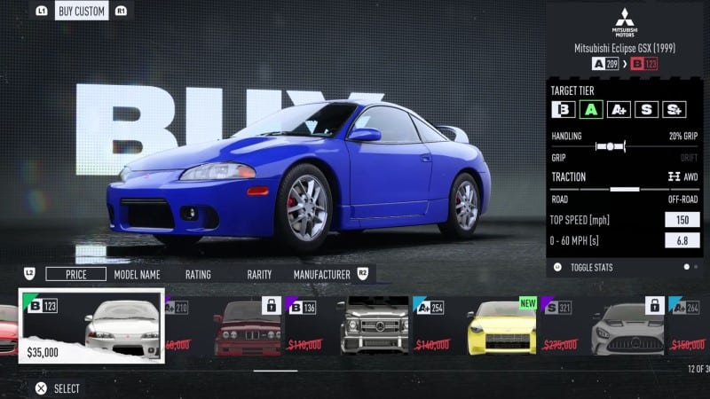 Need for Speed Unbound how to buy cars