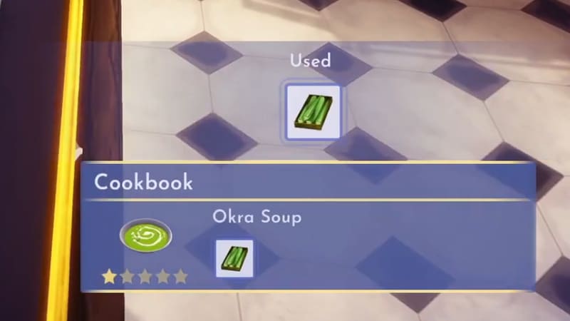 Okra Soup Recipe in Disney Dreamlight Valley