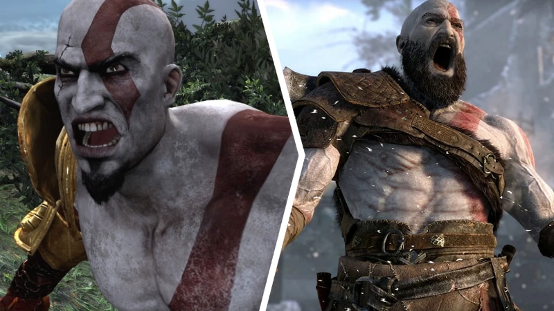 Past Kratos and Modern Kratos Comparison