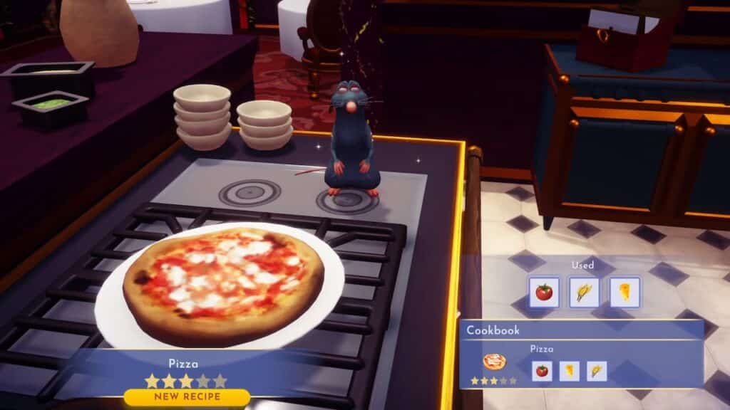How to Make Pizza in Disney Dreamlight Valley How to make the pizza recipe in disney dreamlight valley.