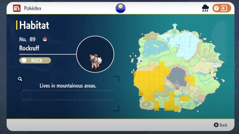 Pokémon Scarlet and Violet Find Catch Rockruff