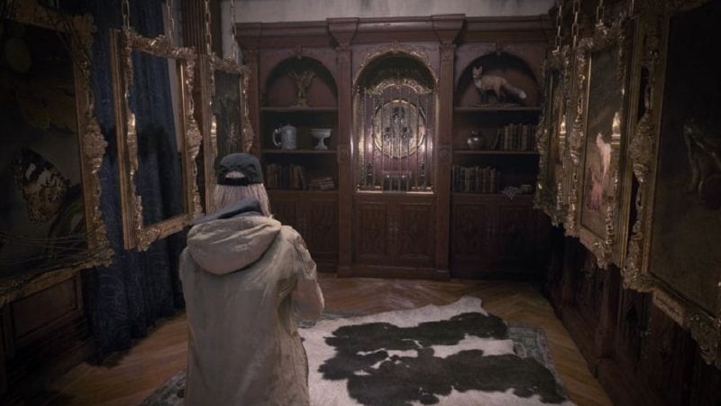 Rosemary Winters about to grab the shotgun in Resident Evil Village: Shadow of Rose