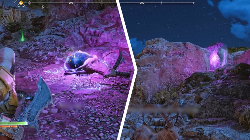 Saving an Animal from a Wisp During the Favour Nocturnal Predator in God of War Ragnarok