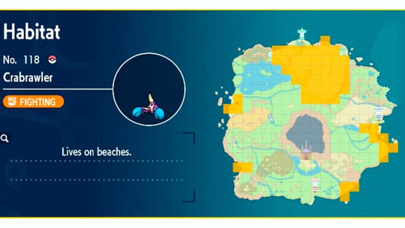 Where to Find Crabrawler in Pokémon Scarlet and Violet