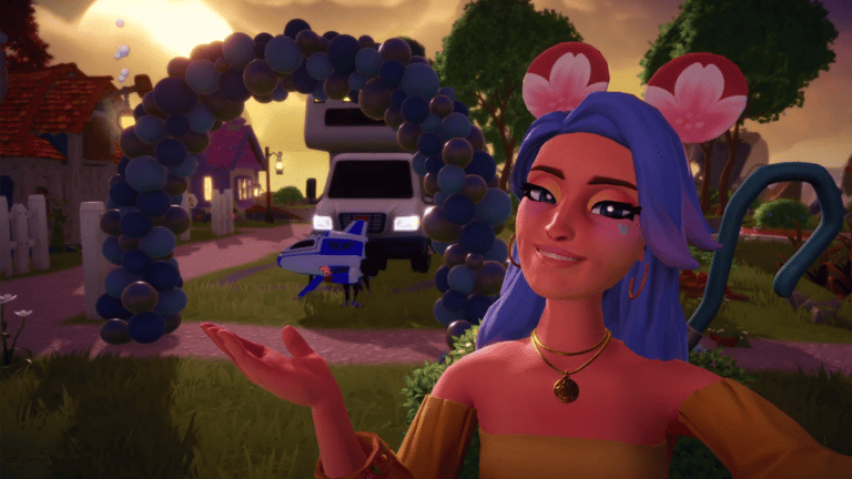 Disney Dreamlight Valley: How To Make a Blue and Silver Balloon Arch Blue and Silver Balloon Arch in Disney Dreamlight Valley