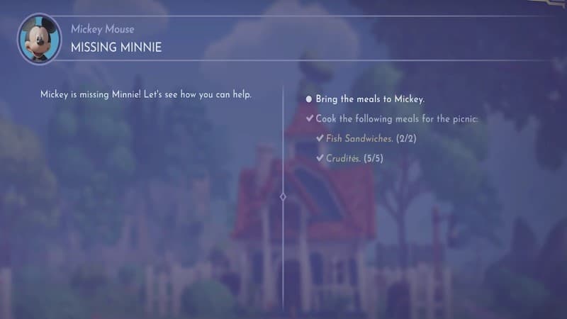 Disney Dreamlight Valley Missing Minnie Quest Complete