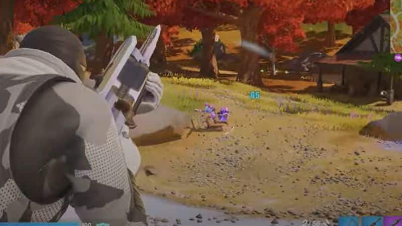 Damage to Opponent Standing on the Snow in Fortnite