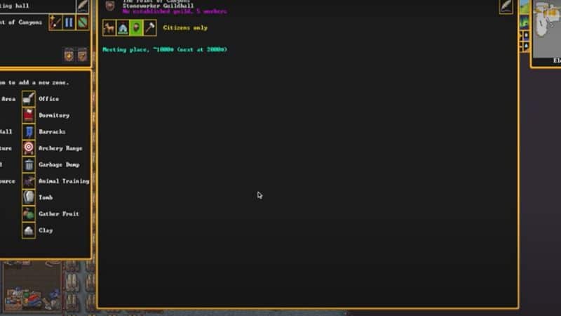 Guild Hall in Dwarf Fortress