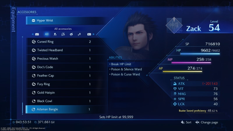 How to farm gold bars in Crisis Core Final Fantasy VII Reunion