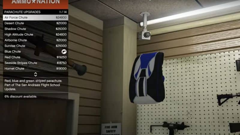 How to use a parachute in GTA 5
