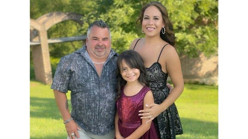 Liz Wood with her fiance Big Ed, and her daughter Ryleigh 90 Day Fiancé