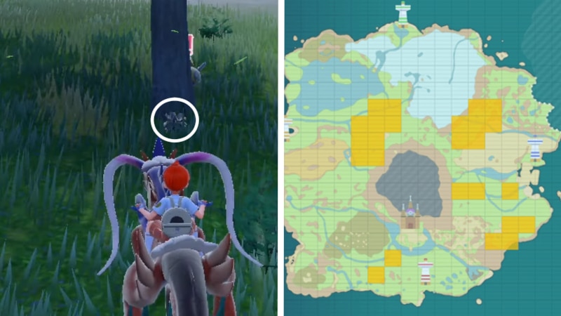Pineco Wild Encounter and Map Location in Pokémon Scarlet and Violet