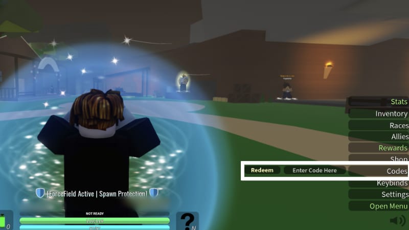 Redeeming December 2022 Codes in Roblox Anime Story