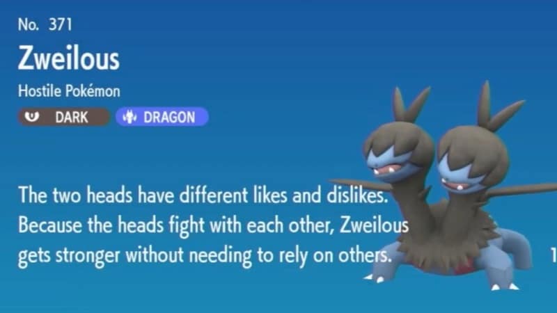 Zweilous in Pokemon Scarlet and Violet