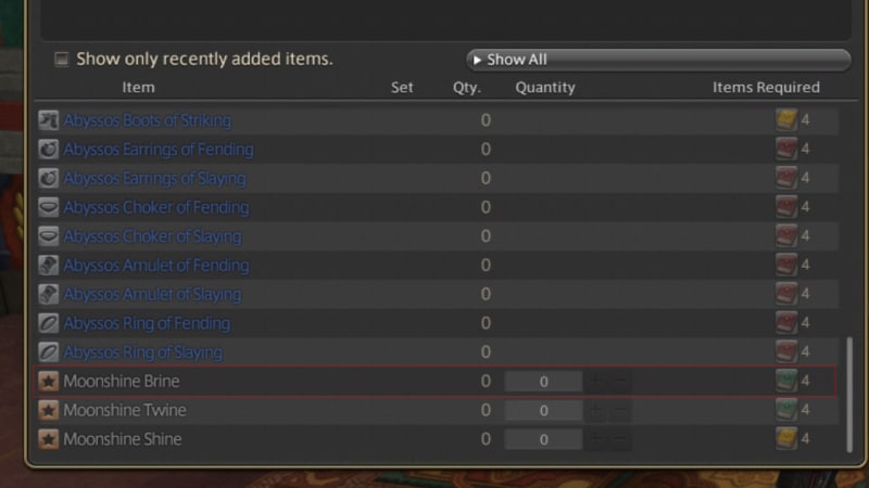FFXIV Moonshine Brine Farm