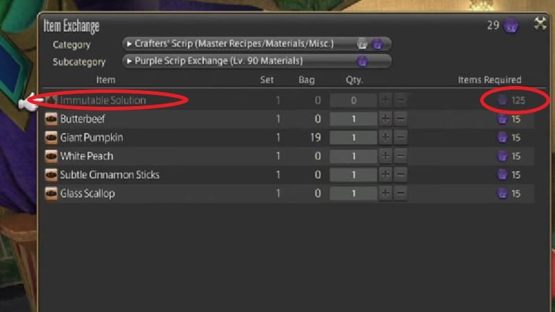 How to Get Immutable Solution in Final Fantasy XIV