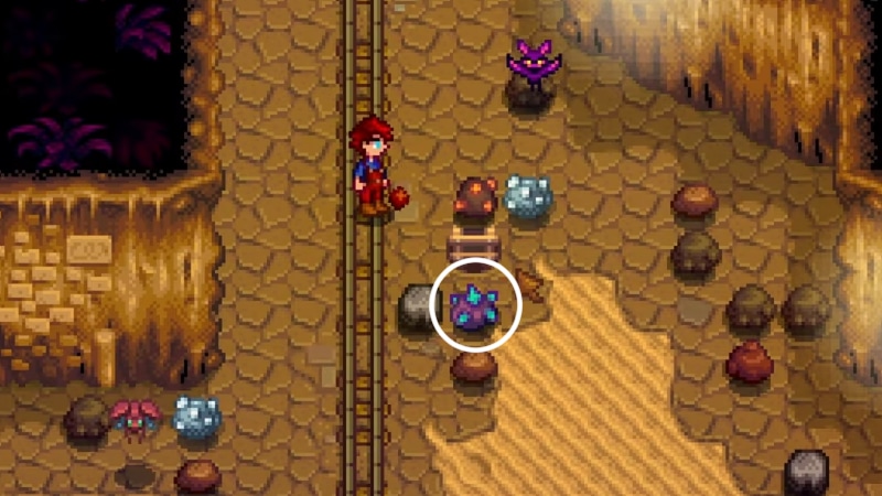 Finding Iridium Ore in Stardew Valley in the Skull Caverns