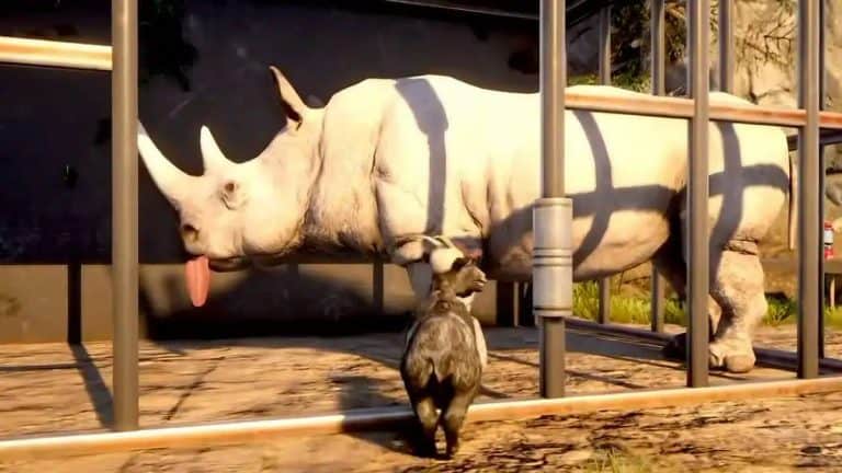 Where to Find Missing Rosie in Goat Simulator 3 Rosie stands in her cage in Goat Simulator 3