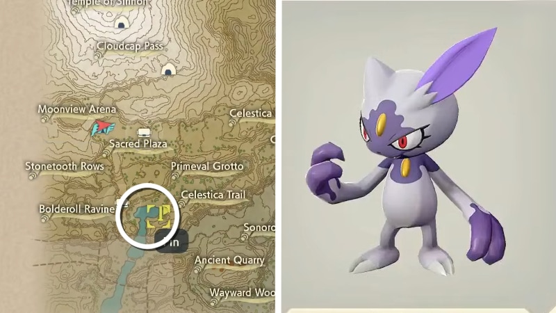 Razor Claws Sneasel Farming Location in Pokémon Legends Arceus