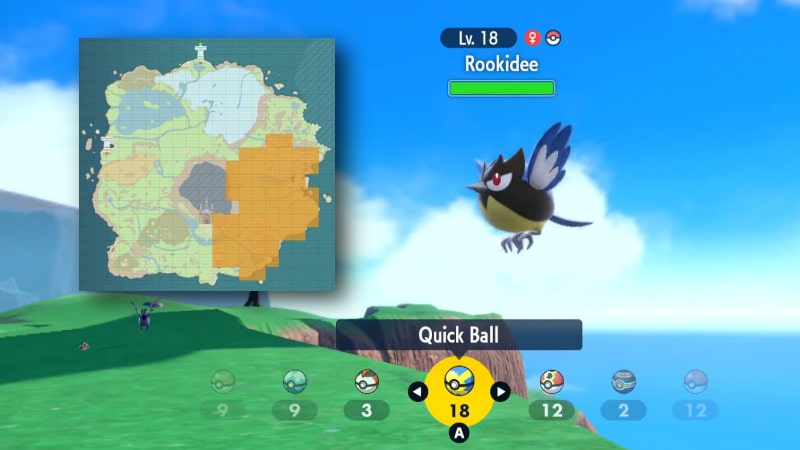 Rookidee Habitat Location in Scarlet and Violet