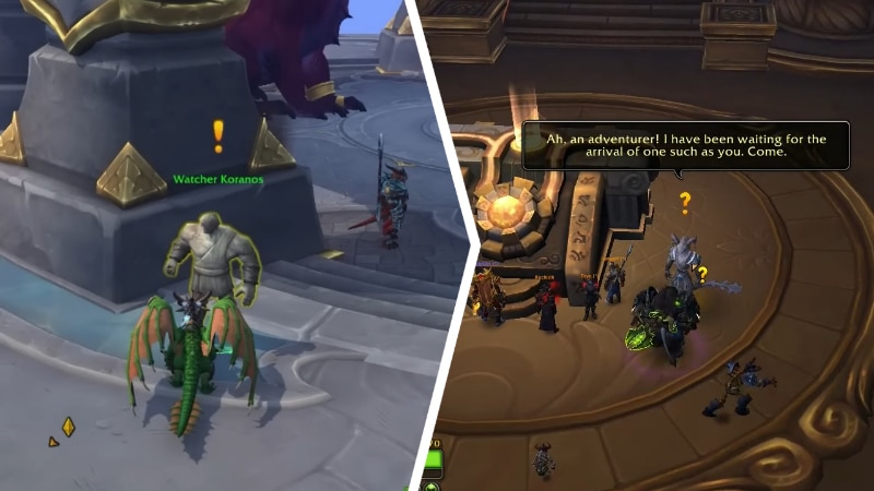 Speaking with the Quest NPCs for Reviving the Machine in WoW Dragonflight