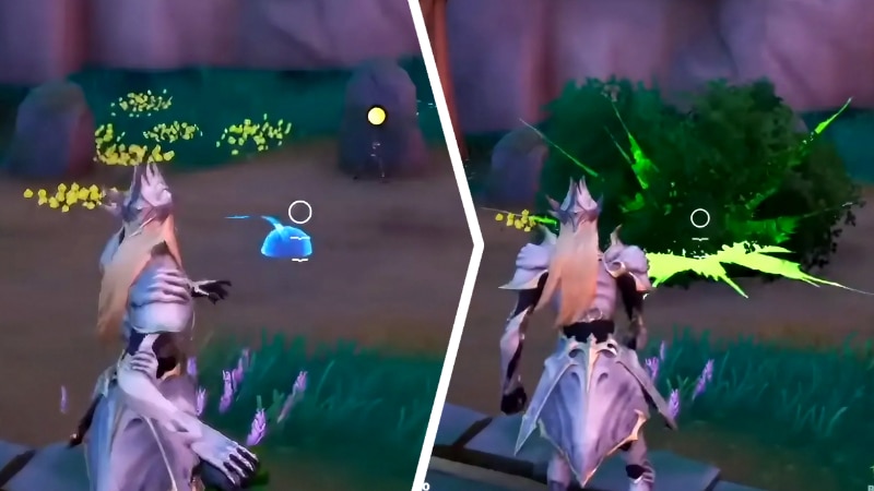 Using a Big Bush Bomb to Hide in Bushes that You Threw Down in Fortnite