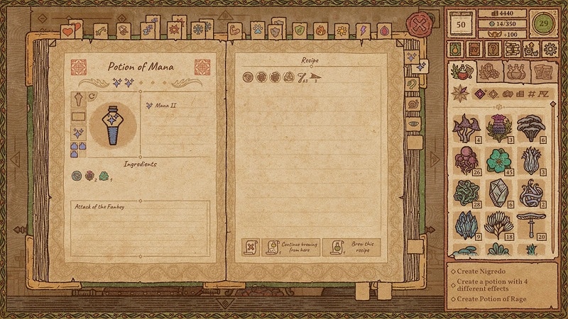 how to make potion of mana in potion craft