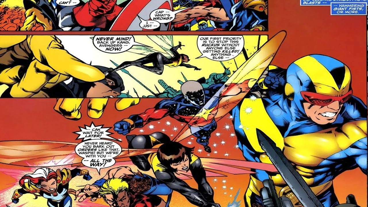 Avengers from across the multiverse in battle