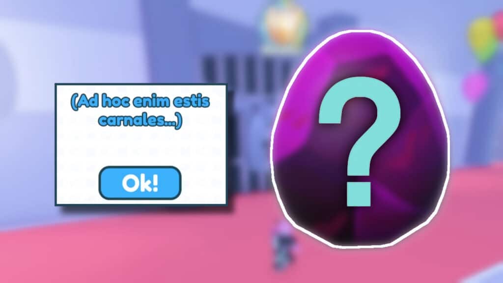 What does “Ad hoc enim estis carnales” mean in Pet Simulator X? Answered Dominus Egg and Ad hoc enim estis carnales Message in Roblox Pet Simulator X