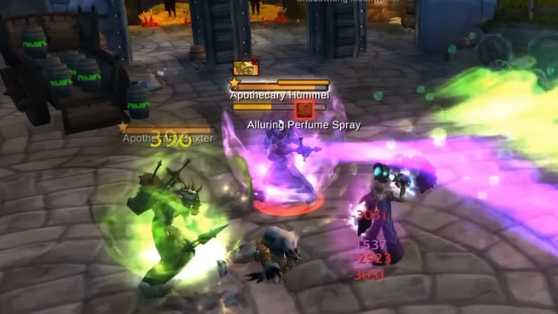Fighting Apothecary Hummel in WoW Image by YouTuber Scottejaye