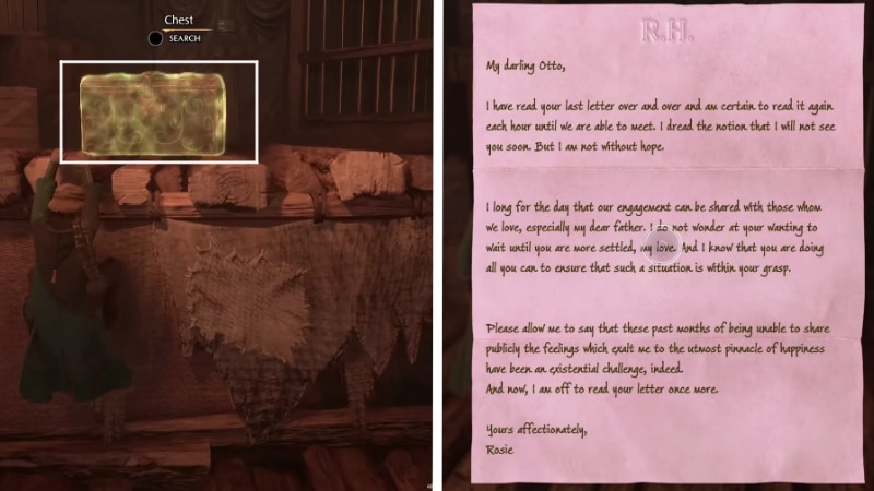 Finding Otto Dibble Love Letter in Hogwarts Legacy