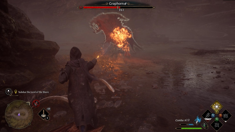 Graphorn Fight Hogwarts Legacy