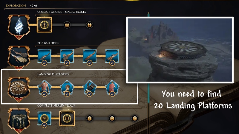 Landing Platform Challenge Rewards and Requirement in Hogwarts Legacy