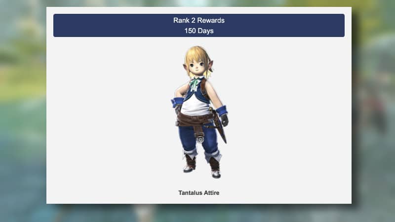 Rank 2 Reward for Final Fantasy XIV Subscription Tantalus Attire and Cuffs