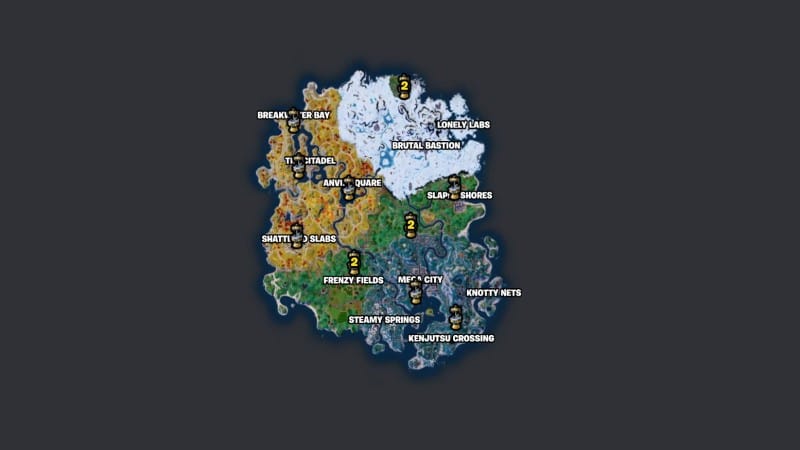 Fortnite Chapter 4: Season 2 Upgrade Bench Locations