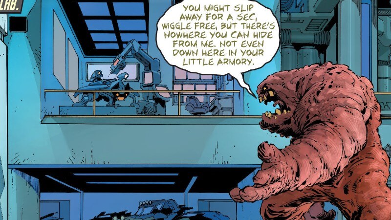 Clayface facing Batman