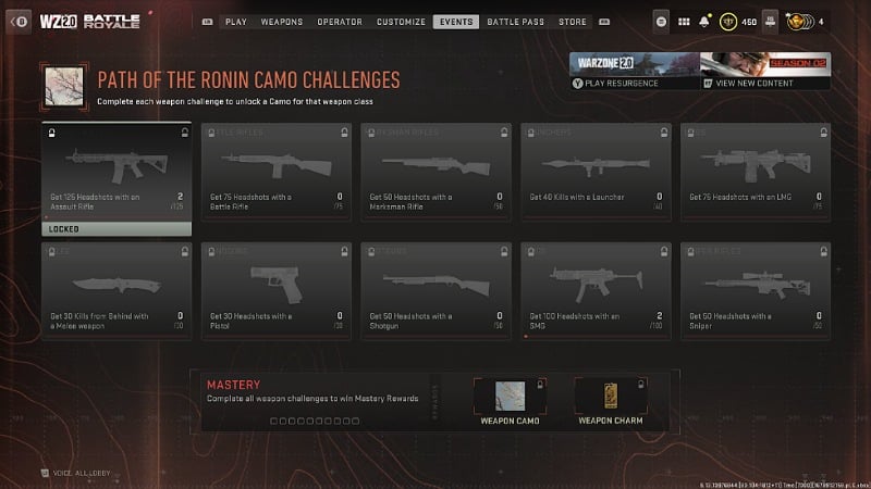 Winds of Ash Camo in Modern Warfare 2 and Warzone 2