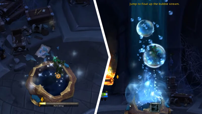Using the Pearlescent Bubble Key in World of Warcraft Dragonflight