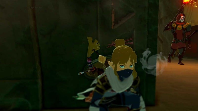 Link hiding from a guard