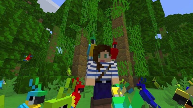 minecraft tame parrots