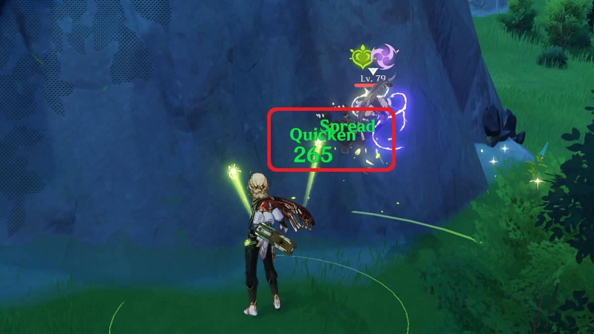 triggering spread quicken reaction