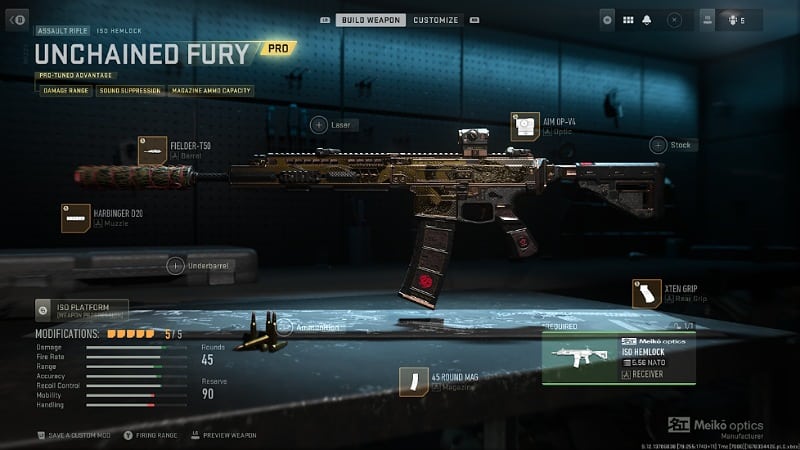 Unchained Fury Weapon Blueprint In MW2 And Warzone 2