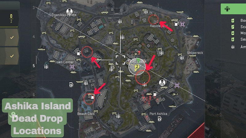 Ashika Island Dead Drop Locations