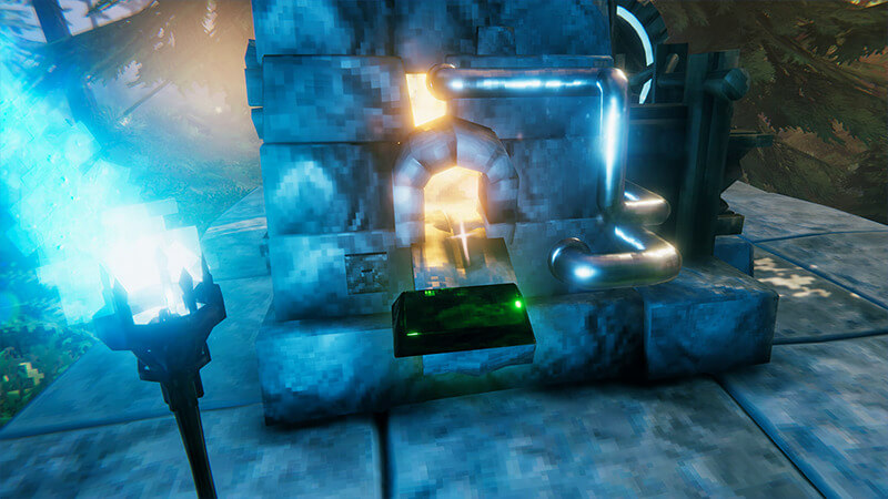 Blast Furnace Smelting Black Metal Scrap in Valheim