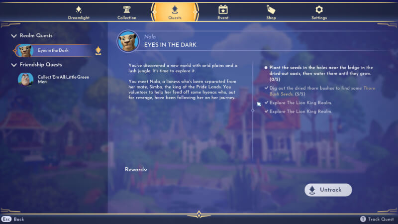 Dried Out Oasis in Disney Dreamlight Valley