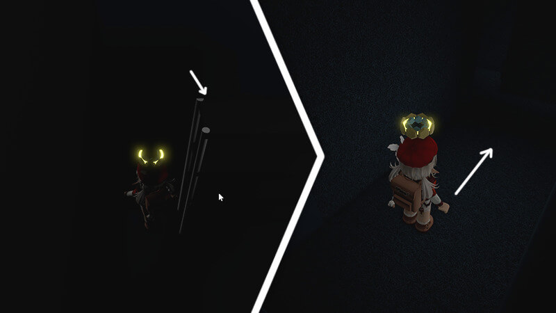 Hidden entrance to the Oopsie Marker in Find The Markers