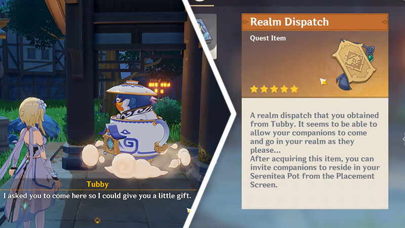 Idle Teapot Talk Quest with Tubby in Genshin Impact