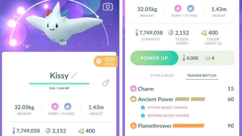 togekiss moveset pvp