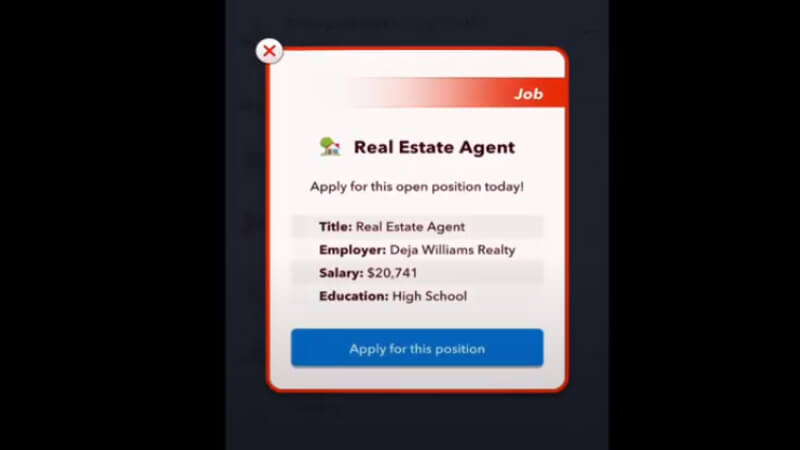 Real Estate Agent BitLife