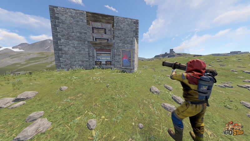 Rust Player Holding Rocket